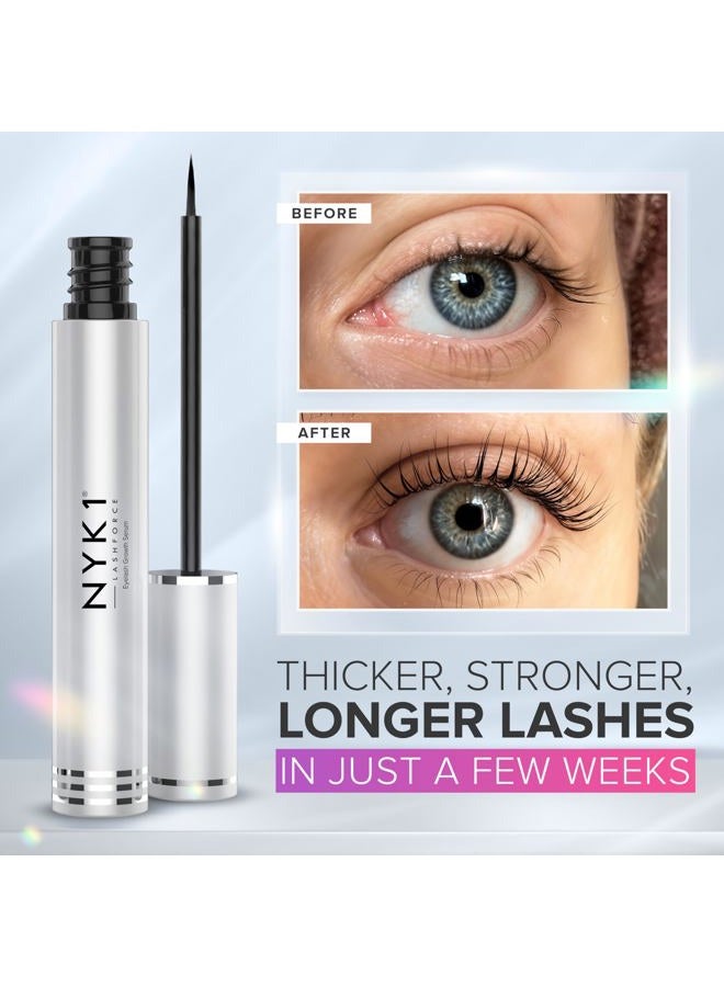 NYK1 CONCENTRATED Lash Serum For Eyelash Growth (XL - 8ml) - LashForce Eyelash Serum To Grow Lashes Longer And Thicker - Image 2
